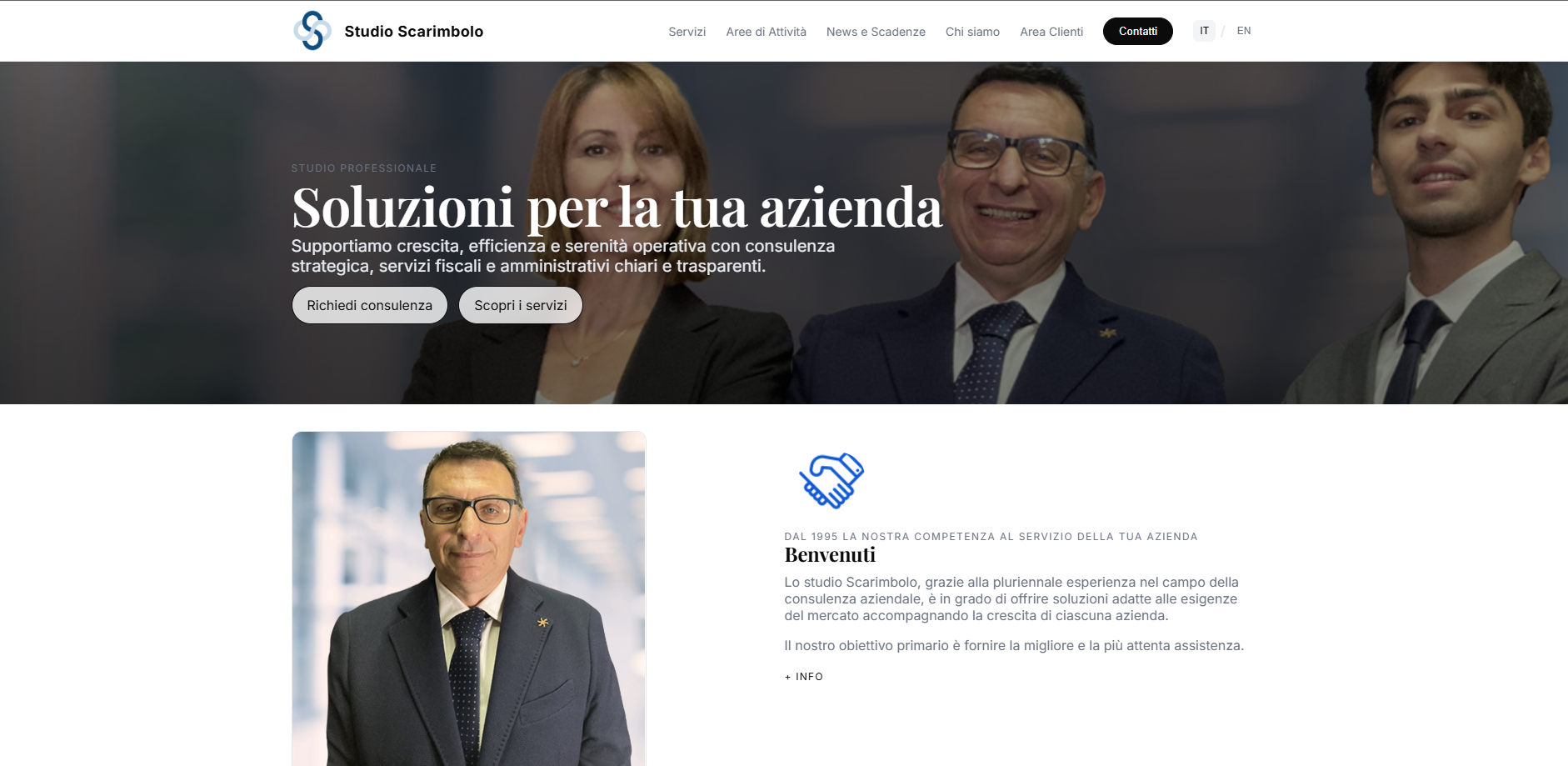 Realizzazione di un sito web dinamico per Studio Contabile